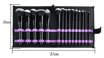 15 Makeup Brushes Set Black Cosmetic Brush Full Set