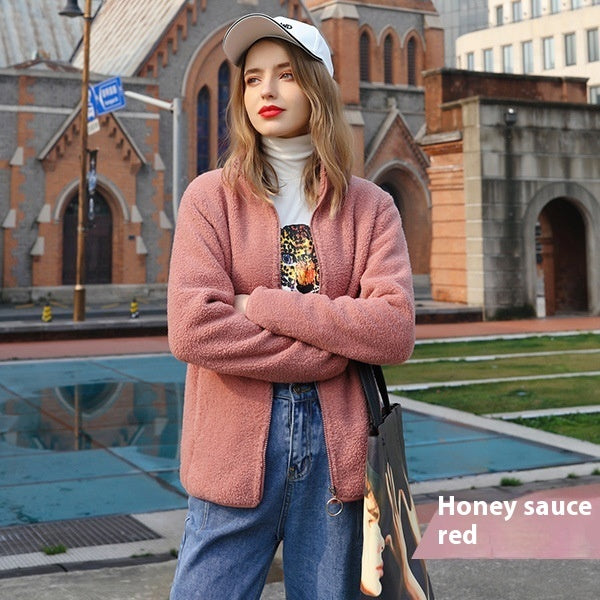 New Autumn And Winter Imitation Lamb Wool Polar Fleece Short Coat