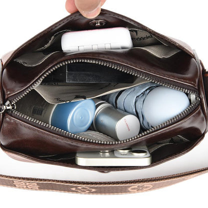 Oil Wax Leather Cross-border Trendy Women's Bag New Retro Double-sided