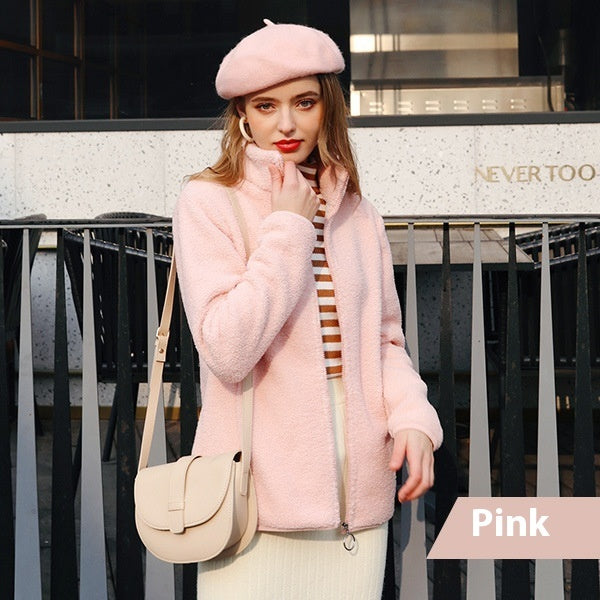 New Autumn And Winter Imitation Lamb Wool Polar Fleece Short Coat