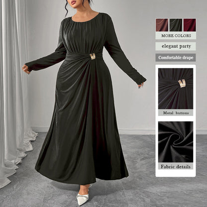 Fashion Coffee Color Dress For Women