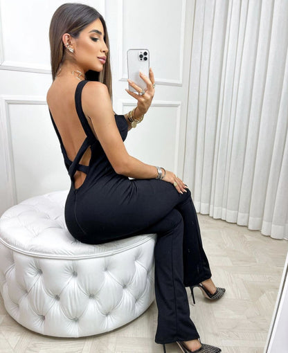 Bandage Jumpsuit Backless High Street Jumpsuit