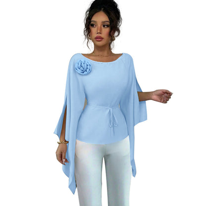 Elegant And Stylish Split Long-sleeve Shirt For Women
