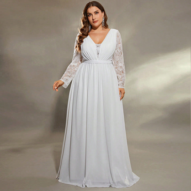 Formal Dress Plus Size Long Sexy Loose Waist Dress For Prom Party Wedding