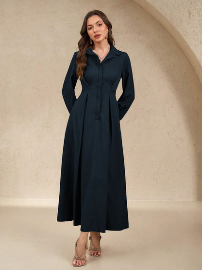 Fashionable And Elegant Long-sleeved Dress For Women