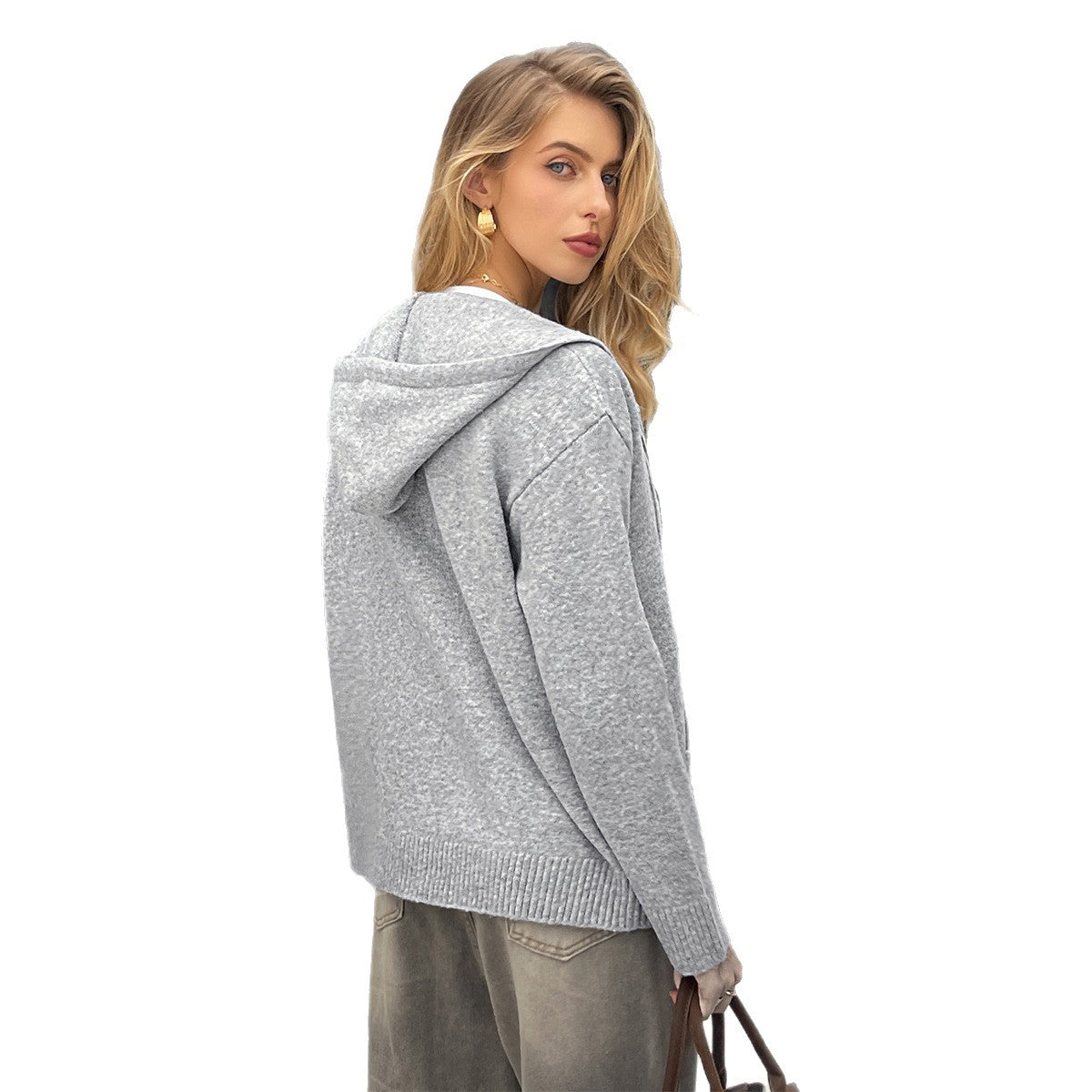 Long Sleeve Zipper Sweater Coat Women's Clothing