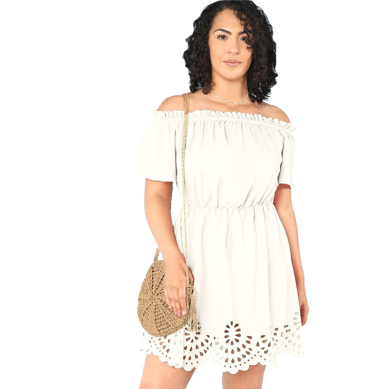 Waist Slimming Plus Size Dress Ladies