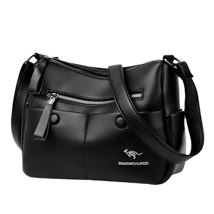 Middle-aged Mom Shoulder Simple All-matching Soft Leather Bag