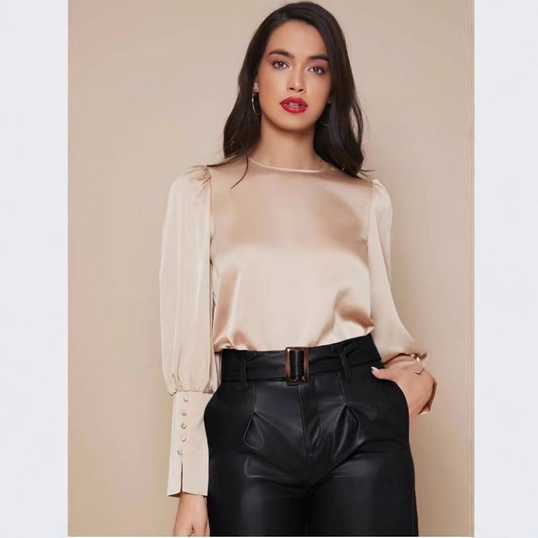 Women's Long-Sleeved Satin