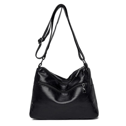 Autumn And Winter New Fashion Middle-aged Women's Shoulder Bag Double Layer Large Capacity
