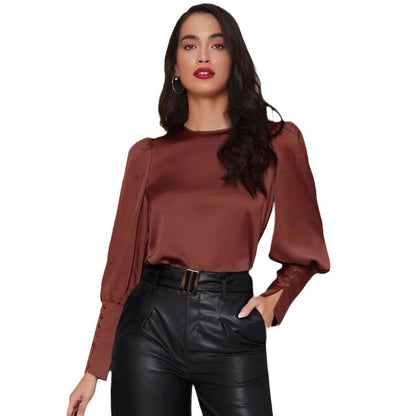Women's Long-Sleeved Satin