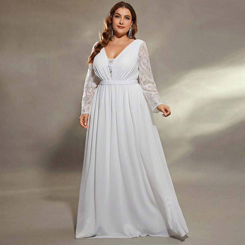 Formal Dress Plus Size Long Sexy Loose Waist Dress For Prom Party Wedding