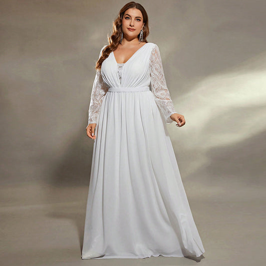 Formal Dress Plus Size Long Sexy Loose Waist Dress For Prom Party Wedding