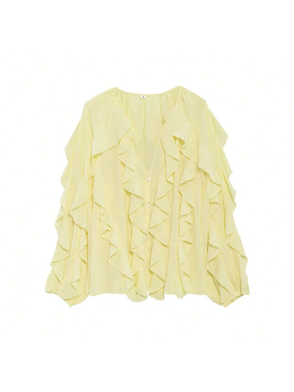 Women's Laminated Versatile Long Sleeve Shirt Pullover