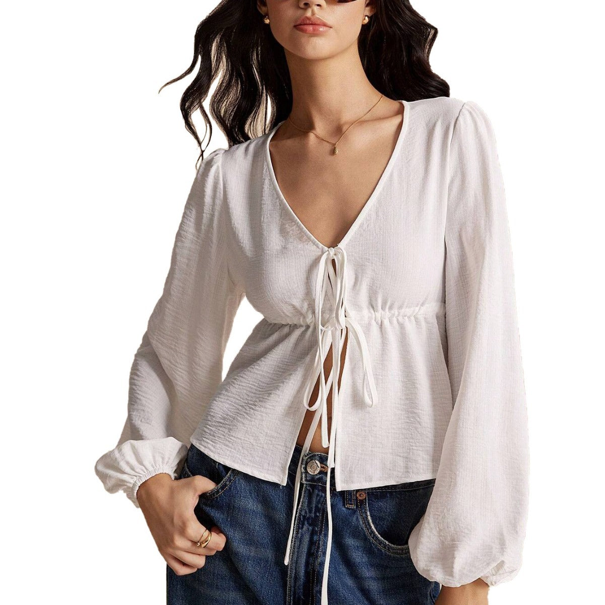 Versatile Long-sleeve Blouse