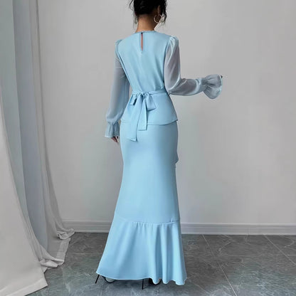 Fashionable Irregular Ruffle Hem Slip Dress