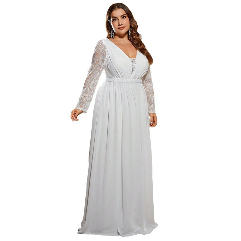 Formal Dress Plus Size Long Sexy Loose Waist Dress For Prom Party Wedding