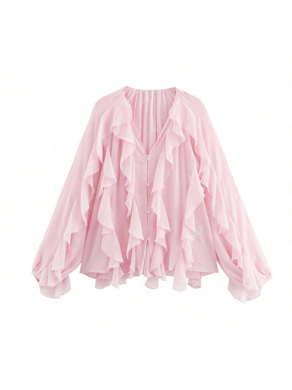 Women's Laminated Versatile Long Sleeve Shirt Pullover