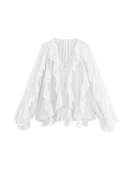 Women's Laminated Versatile Long Sleeve Shirt Pullover