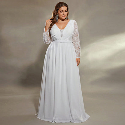 Formal Dress Plus Size Long Sexy Loose Waist Dress For Prom Party Wedding