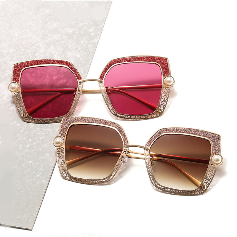 Metal Personality Rimless Sunglasses Modern