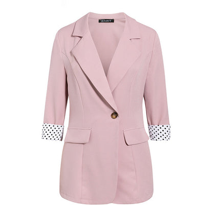 Suit shorts two-piece pure pink slim suit