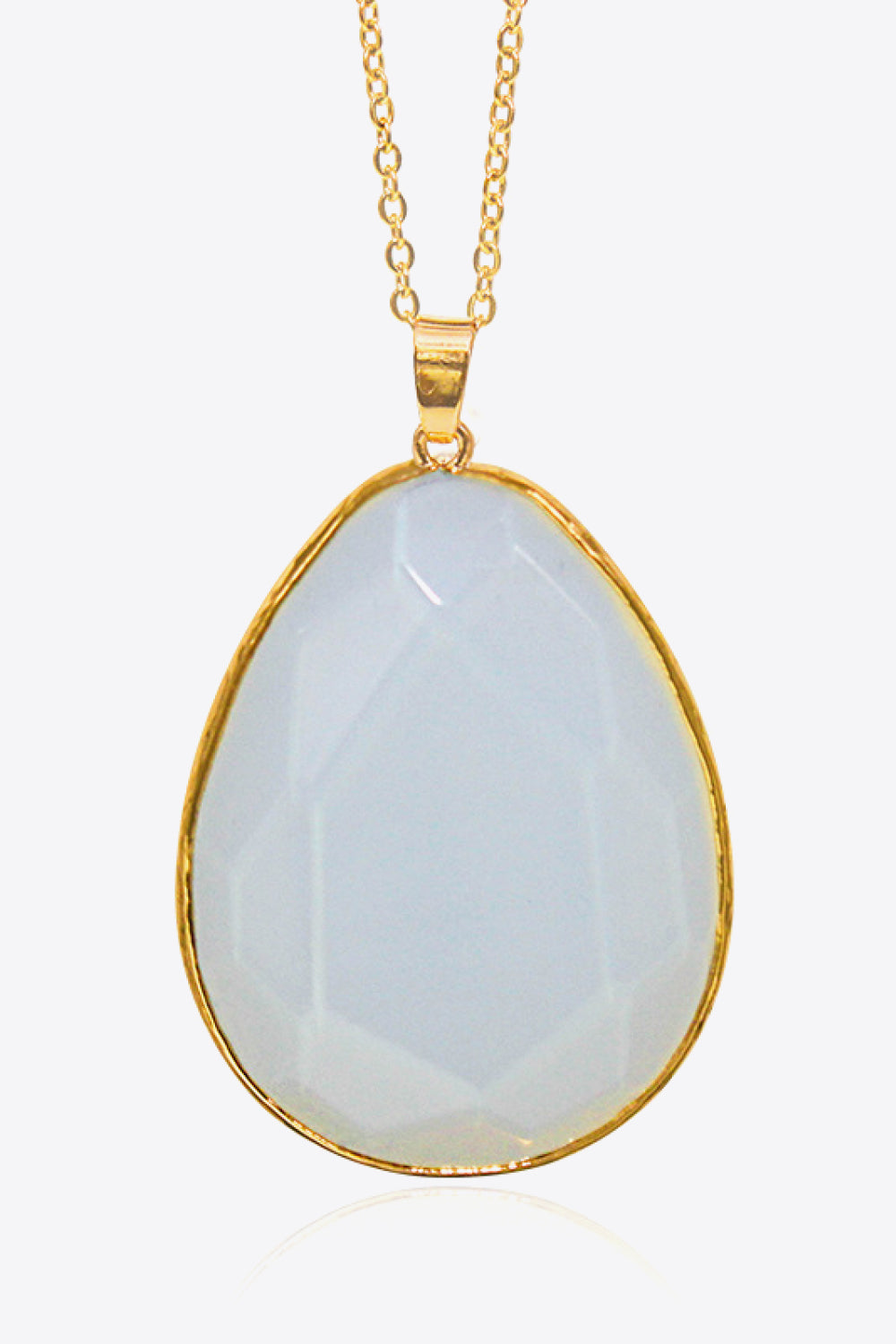 Contrast Teardrop Crystal Pendant