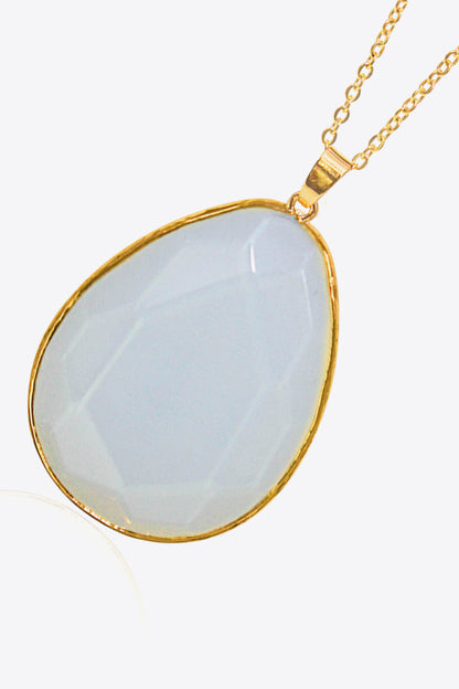 Contrast Teardrop Crystal Pendant