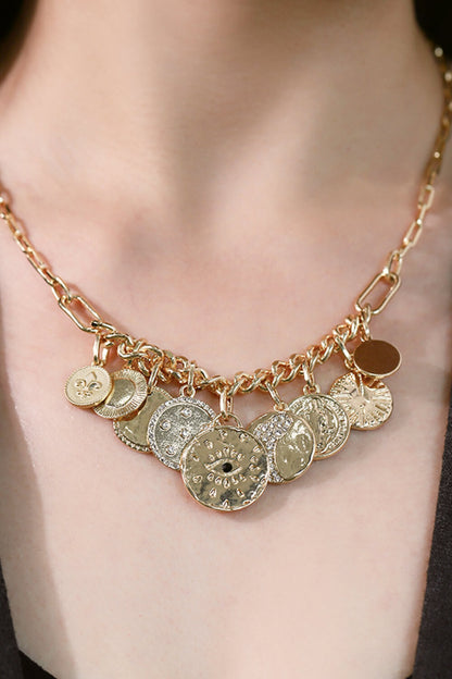 Multi-Coin Pendant Necklace