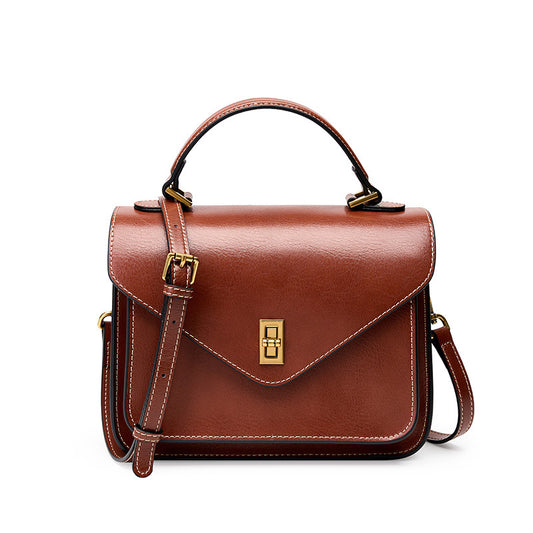 Hand-held Single-shoulder Cross-body Women's Leather Bag