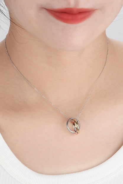Cubic Zirconia Ring Pendant Necklace