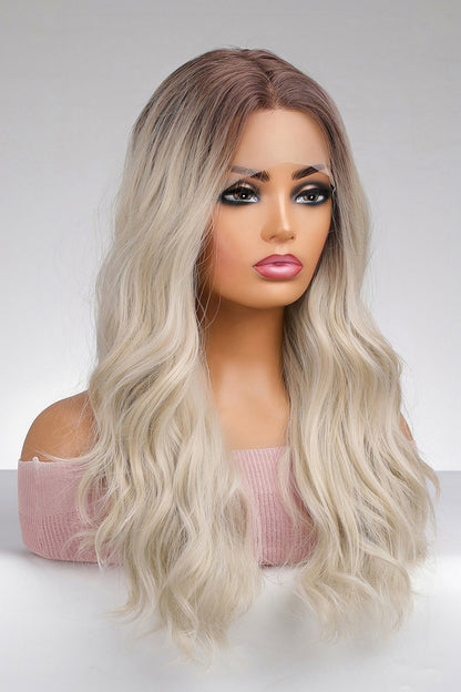 13*2" Lace Front Wigs Synthetic Long Wave 26" 150% Density in Blonde Balayage