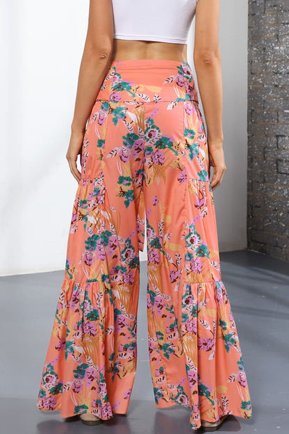 Printed High-Rise Tied Culottes