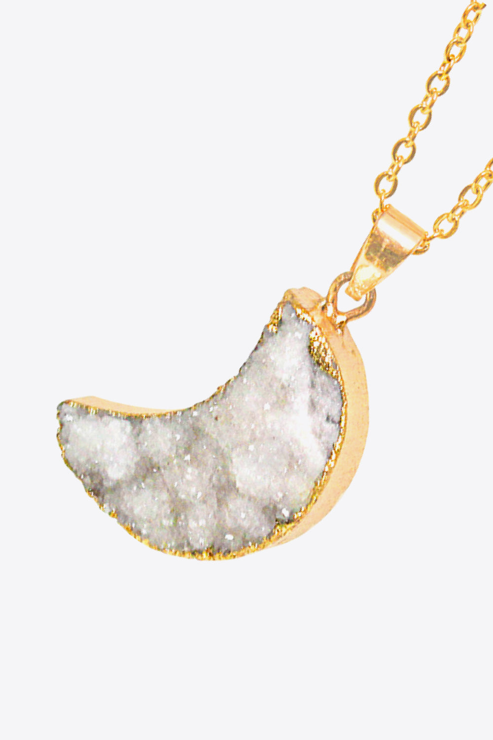 Moon Druzy Pendant