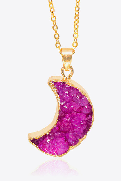 Moon Druzy Pendant