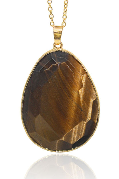 Contrast Teardrop Crystal Pendant