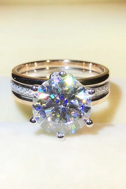 Go On 3 Carat Moissanite 6-Prong Ring