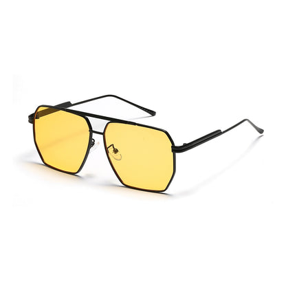 Women Retro Fashion Double Beam Large Frame Sunglasses