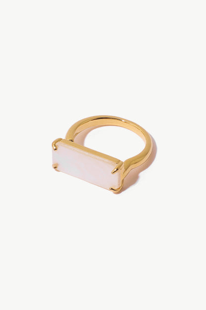 18K Gold-Plated Natural Stone Ring