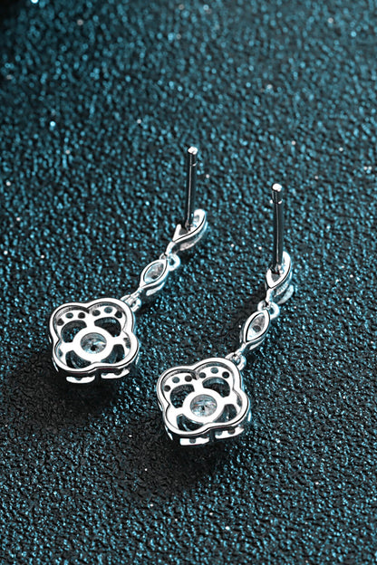 925 Sterling Silver Moissanite Drop Earrings