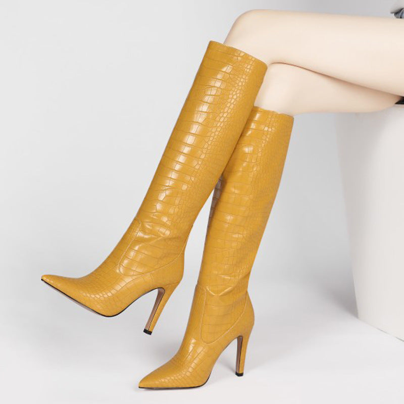 Women's Pointed Toe Stiletto Thigh Boots