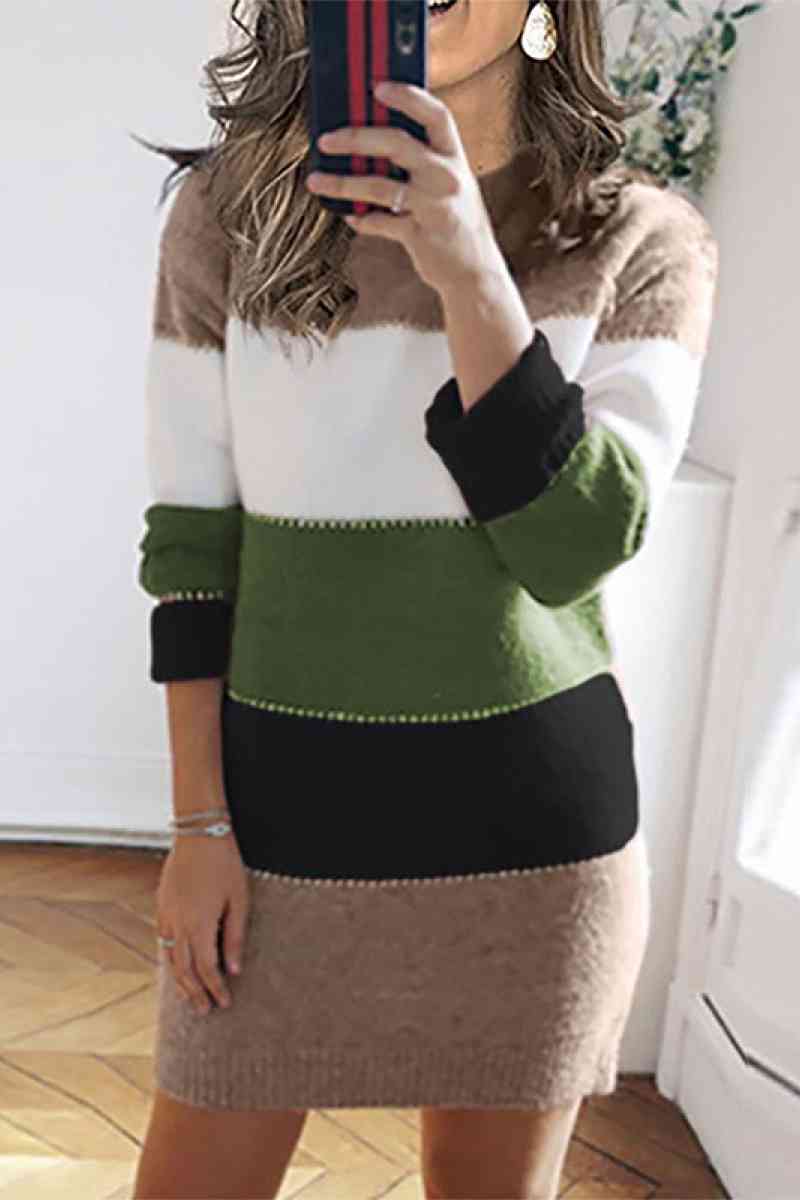 Colorblock Longline Sweater