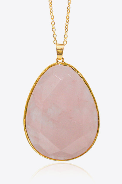 Contrast Teardrop Crystal Pendant