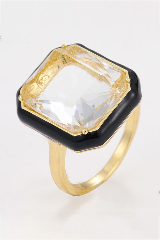 5-Piece Wholesale Glass Stone Contrast Ring