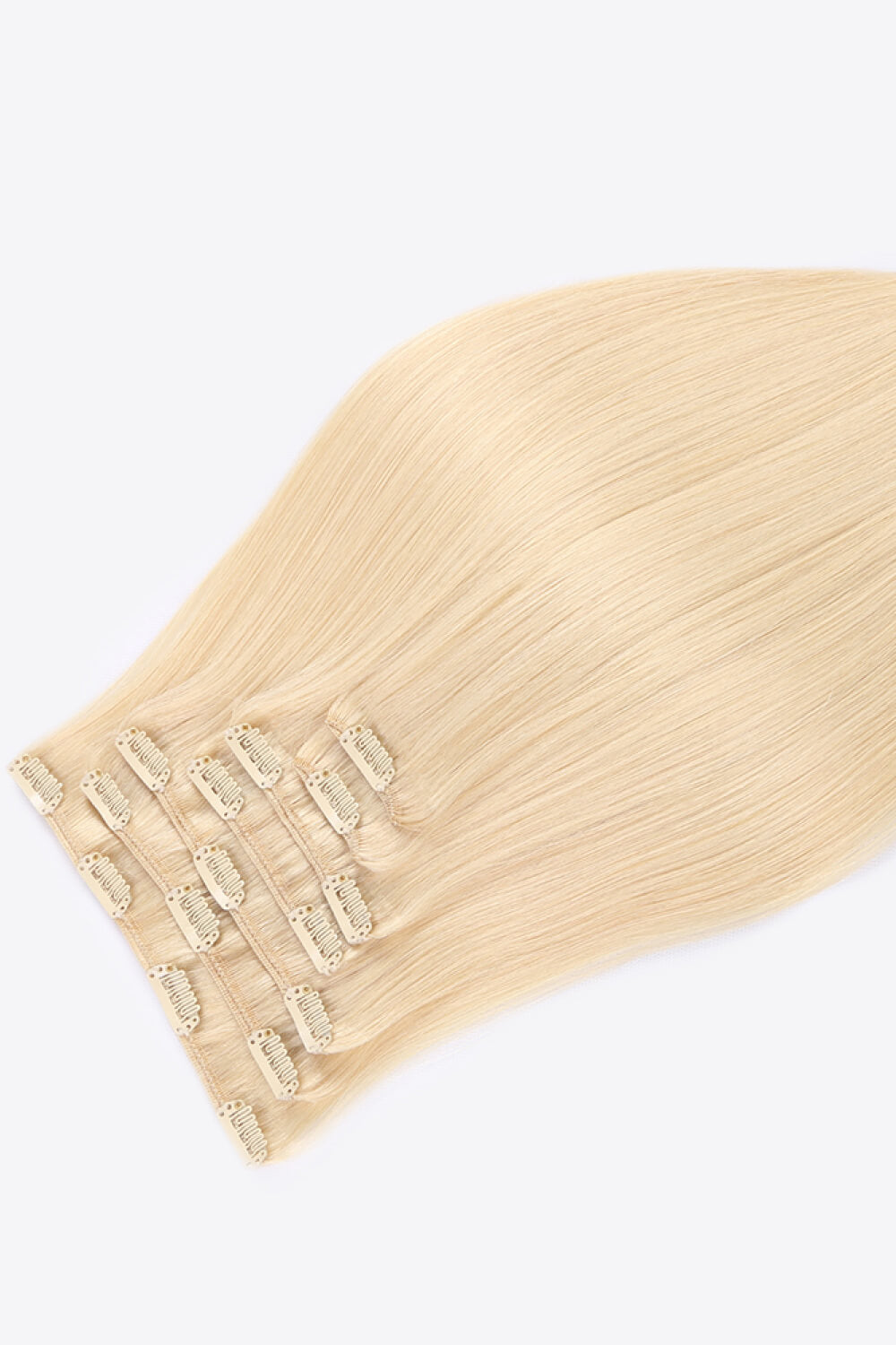 16" 80g Clip-in Hair Extensions Indian Human Hair in Blonde