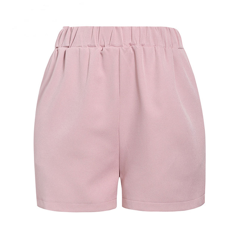 Suit shorts two-piece pure pink slim suit