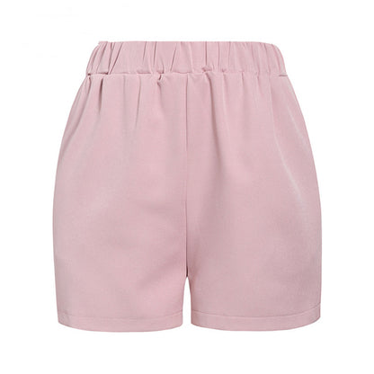 Suit shorts two-piece pure pink slim suit