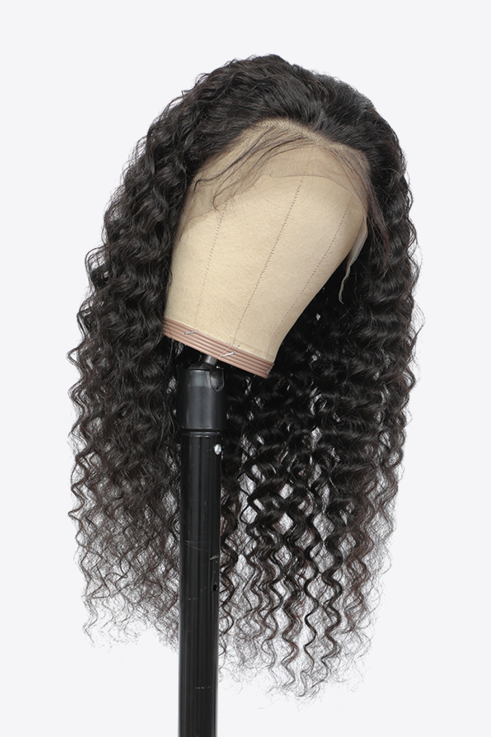 20” 13*4“ Lace Front Curly Wigs Human Virgin Hair in Natural Color 150% Density
