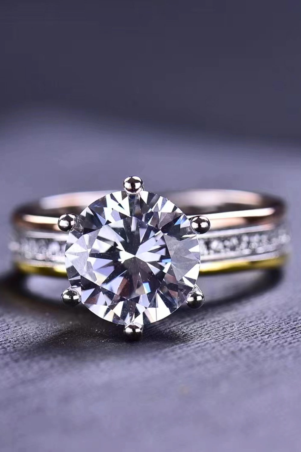 Go On 3 Carat Moissanite 6-Prong Ring