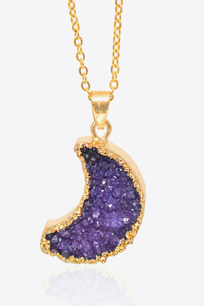 Moon Druzy Pendant